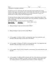 Hydrates Worksheet Cp Name Date Class Composition Of Composition Of Hydrates Worksheet Answers - Composition Of Hydrates Worksheet Answers