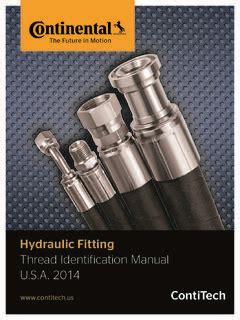 Download Hydraulic Fitting Thread Identification Manual U S A 2014 