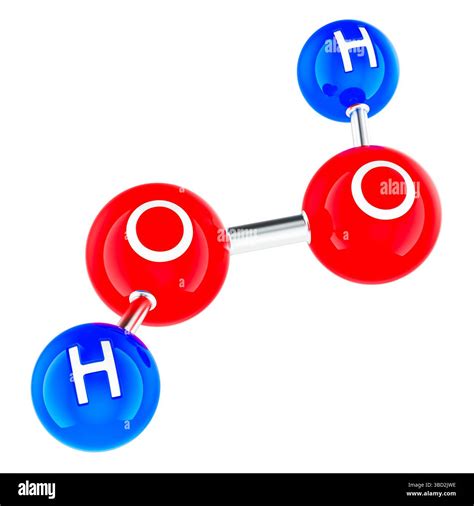 Hydrogen Peroxide Molecule Model