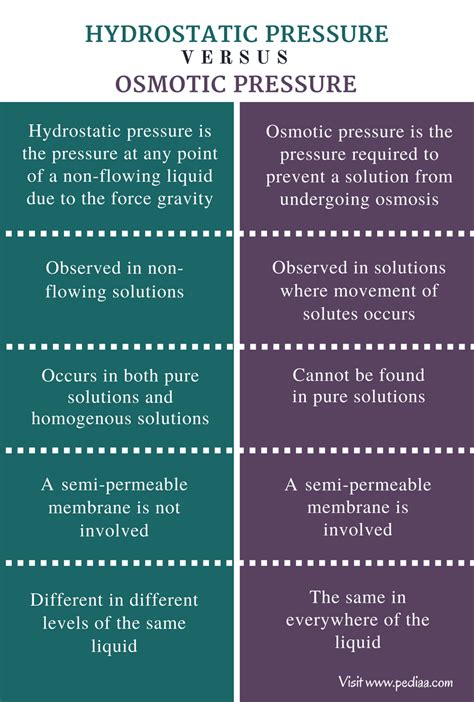 Hydrostatic Vs Osmotic Pressure