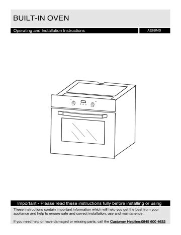 Download Hygena Built In Oven User Manuel Adobe 