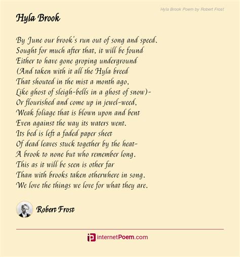 Hyla Brook Poem Rhyme Scheme Internetpoem Com Robert Frost Rhyme Scheme - Robert Frost Rhyme Scheme