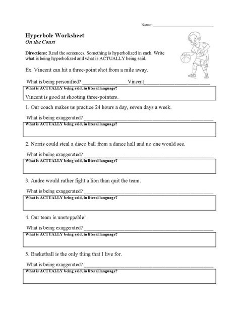 Hyperbole Worksheet Middle School   Figurative Language Worksheets Amp Resources K12reader - Hyperbole Worksheet Middle School