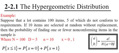 Hypergeometric Distribution Examples And Solutions