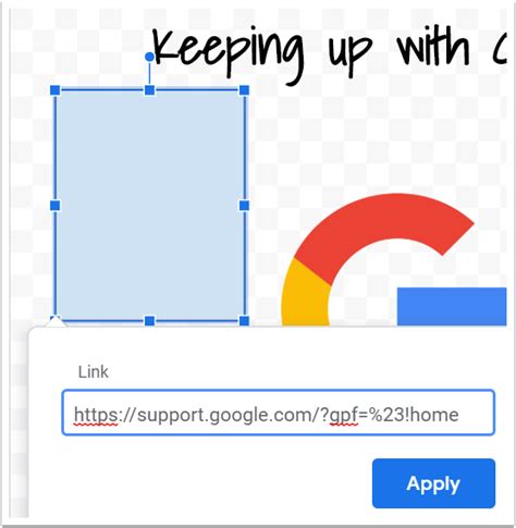 hyperlink shape in Google Drawings Teaching Forward