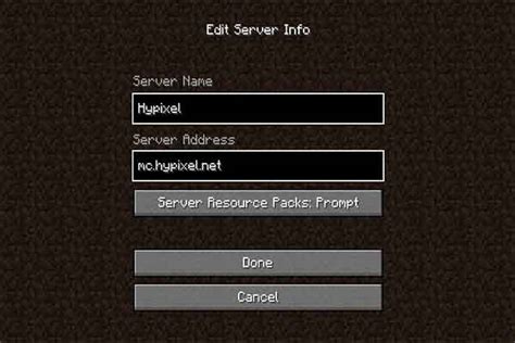 Hypixel Address Ip
