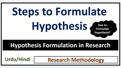 hypotheses formuleren