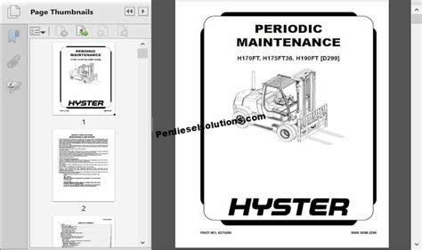 Full Download Hyster Service Manual File Type Pdf 