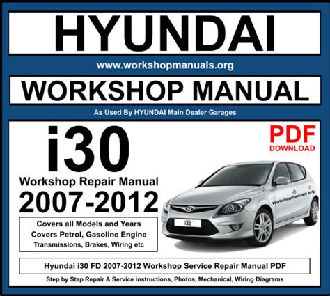 Download Hyundai I30 Service Repair Manual File Type Pdf 