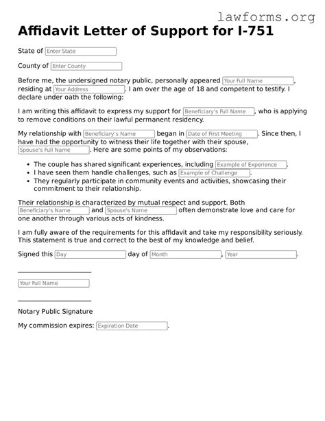 i 751 affidavit sample