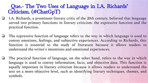 i a richards two uses of language