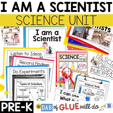 I Am A Scientist For Prek A Dab Prek Science Center Ideas - Prek Science Center Ideas
