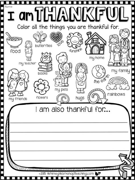 I Am Grateful For Worksheet   I Am Thankful For Worksheet - I Am Grateful For Worksheet