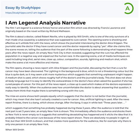 I Am Legend Analysis