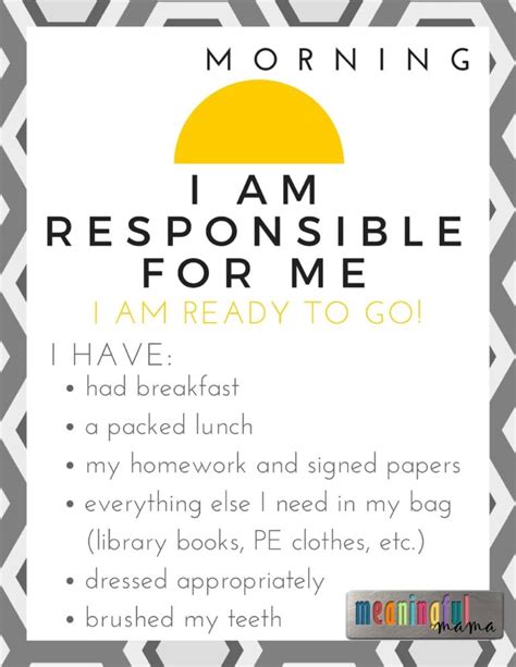 I Am Responsible For Me Printable For Teaching Responsibility Worksheet For Kids - Responsibility Worksheet For Kids