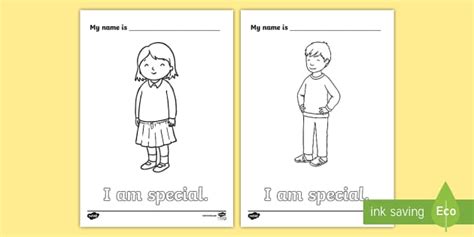 I Am Special Colouring Page Teacher Made Twinkl I Am Special Coloring Page - I Am Special Coloring Page