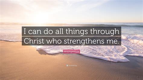 I Can Do Anything Through God