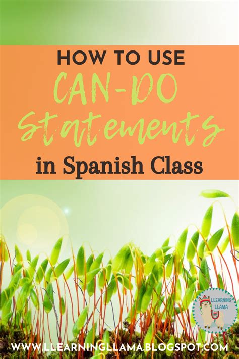 i can do statements spanish