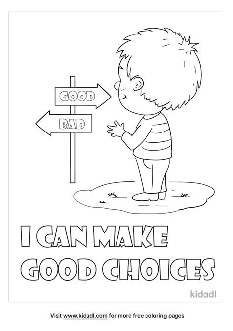 I Can Make Good Choices Kidadl Making Good Choices Coloring Pages - Making Good Choices Coloring Pages