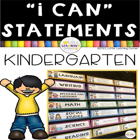 I Can Statements Kindergarten Core Standards Little Learning Kindergarten I Can Statements Math - Kindergarten I Can Statements Math