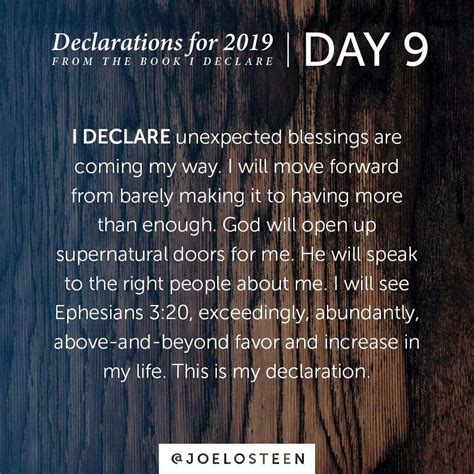 i declare joel