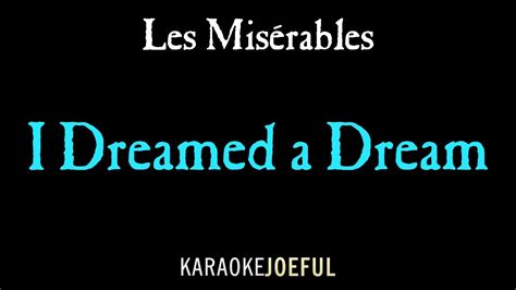i dreamed a dream karaoke