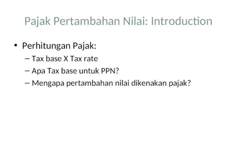i introduction pajak