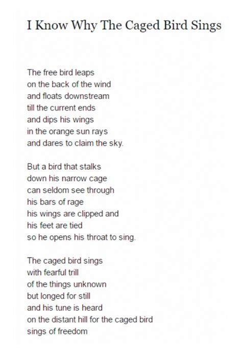 I Know Why Caged Birds Sing