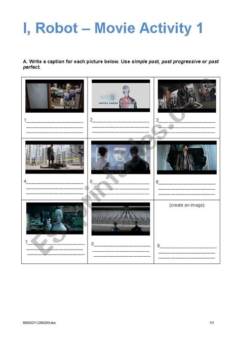 I Robot Movie Worksheet Live Worksheets I Robot Worksheet - I Robot Worksheet
