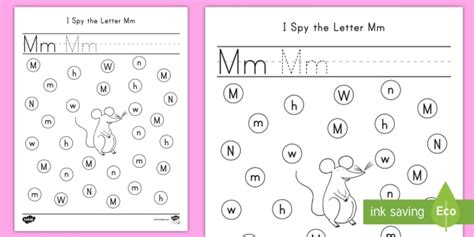 I Spy The Letter Mm Activity Teacher Made Letter Mm Worksheet - Letter Mm Worksheet