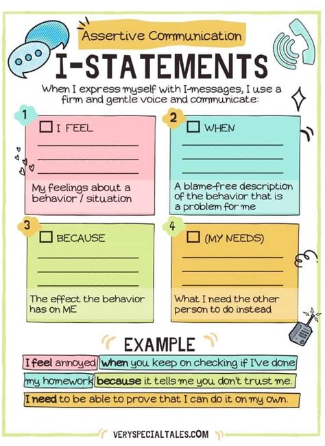 I Statements How Amp When To Use Them Using I Statements Worksheet - Using I Statements Worksheet