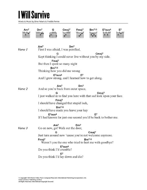 I Will Survive Chords