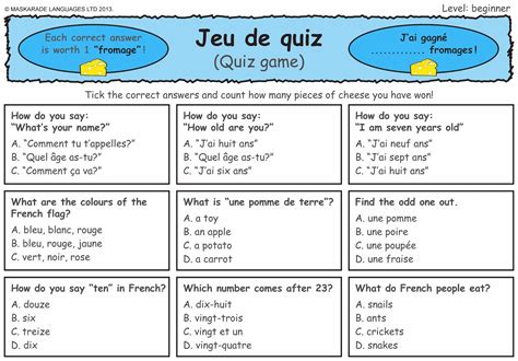 i would learn in french quiz