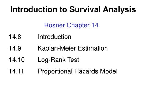 Full Download I Survival Analysis Introduction 
