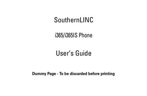 Full Download I365 Manual User Guide 