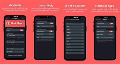 iAutoReply lets you configure automatic responses for text ... - iOS