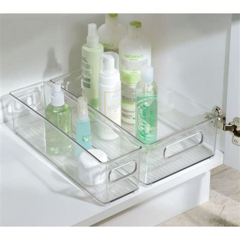 iDesign Linus Stackable Deep Organizer Bin with Handles 15.13" x 8.63
