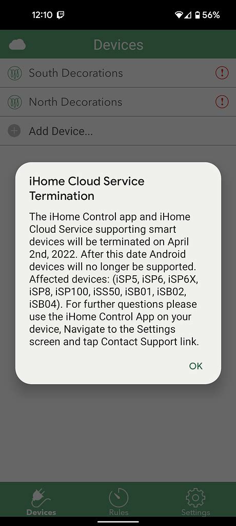 iHome Cloud Service Termination - Oh-La LABS Community