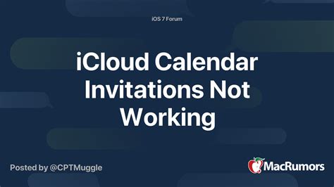 iOS Calendar invites not working MacRumors Forums