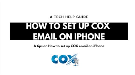 iPhone COX email setup - instructions - Apple Community