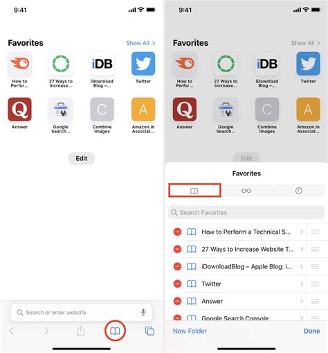 iPhone Safari: How to Add to Favorites (or Remove) - YouTube