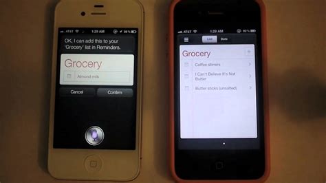 iPhone shared grocery list using Siri and iCloud - YouTube