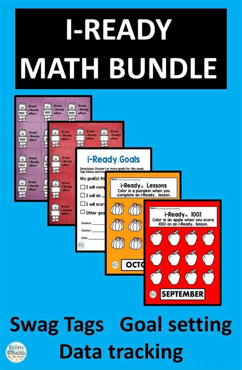 iReady Math Goal Setting Bundle Math, Math assessment, Math bundle