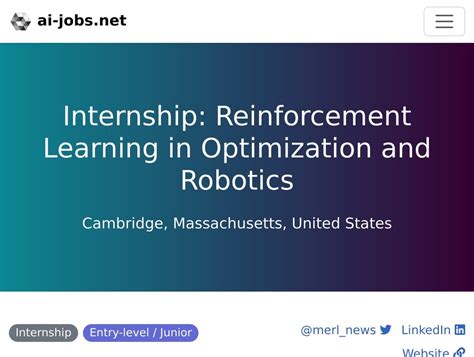 iRobot hiring Summer 2024: Reinforcement Learning Intern