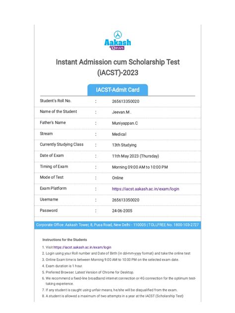 Iacst Exam Login