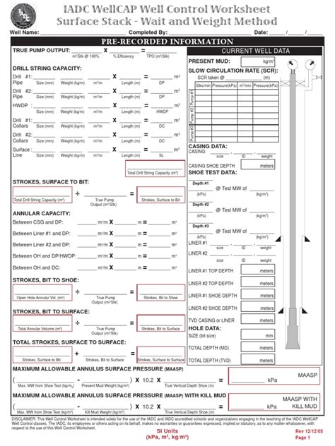 Iadc Well Control Practice Test