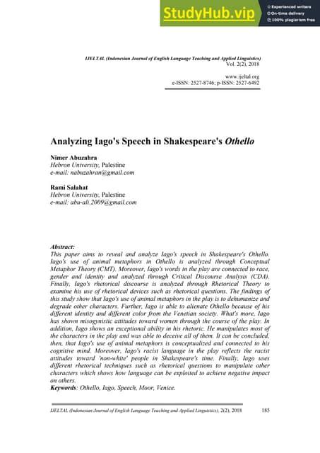 Iago Speech