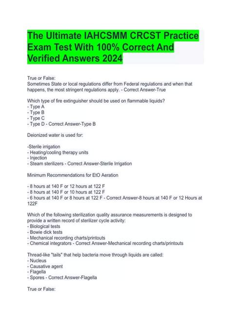Iahcsmm Crcst Practice Test