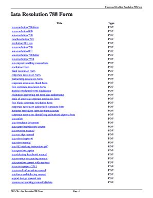 iata resolution 788