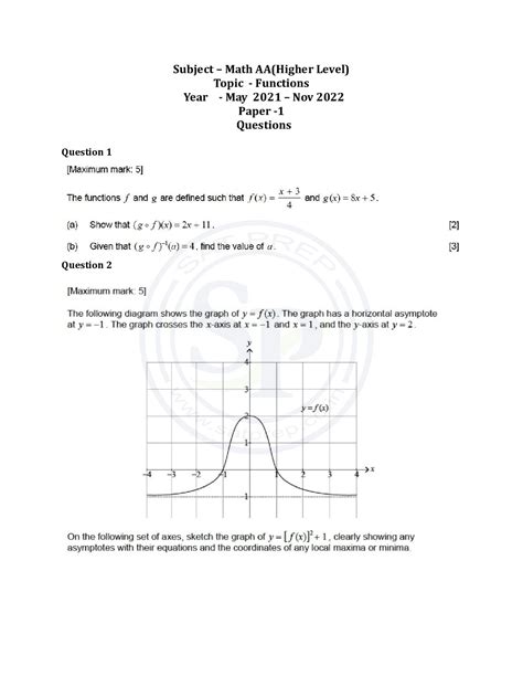 Ib Math Aa Hl Past Papers